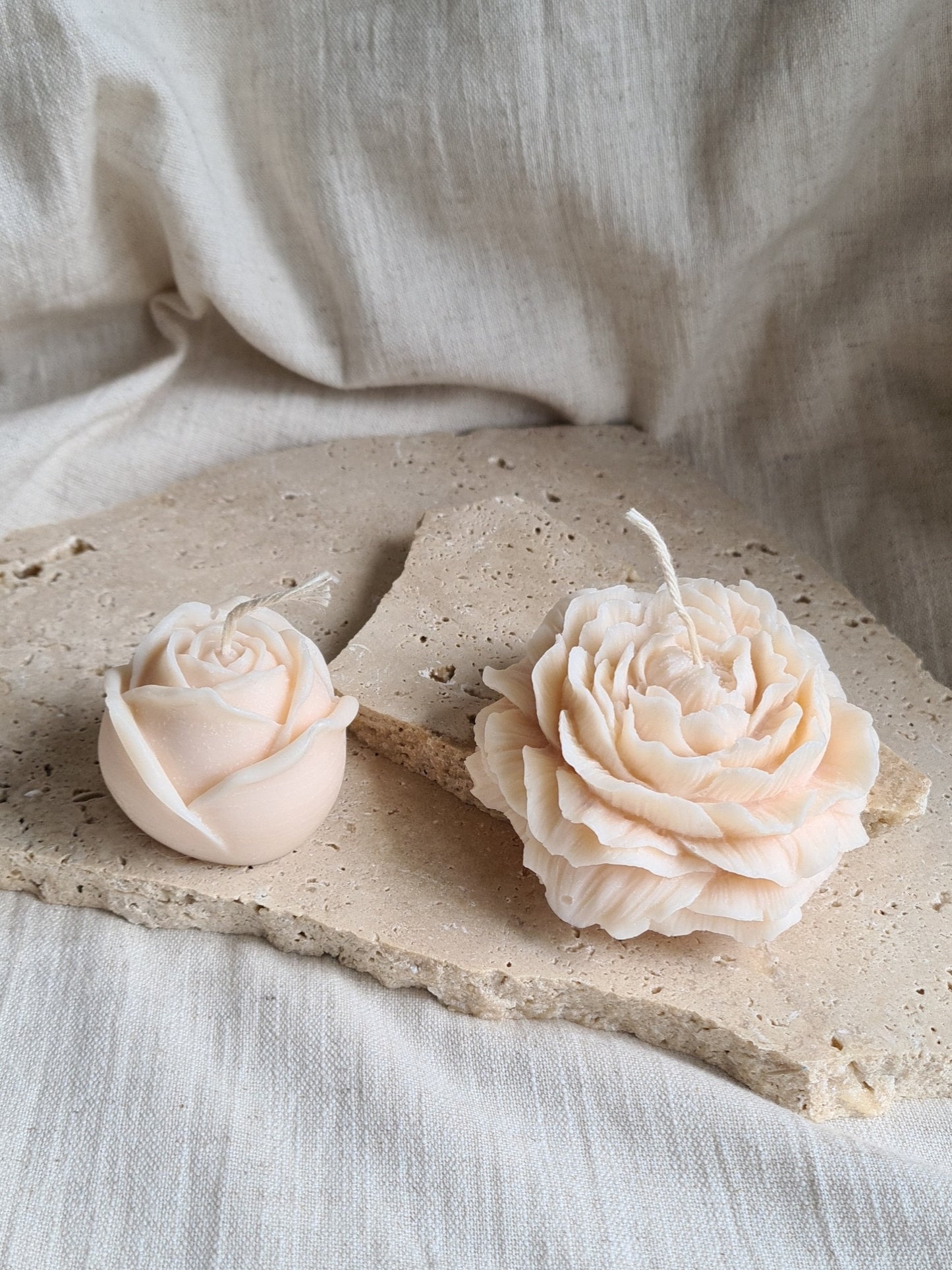 Peony and Rose Candles