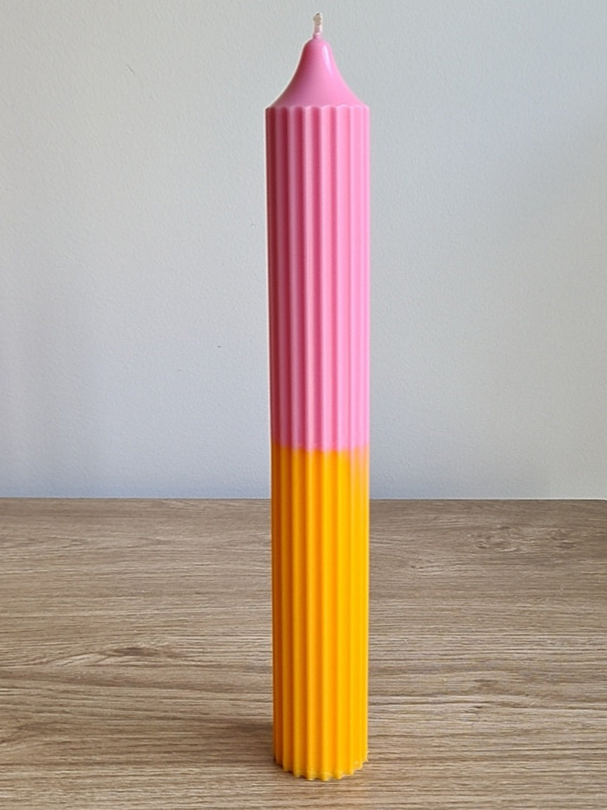 Two Tone Pillar Candles