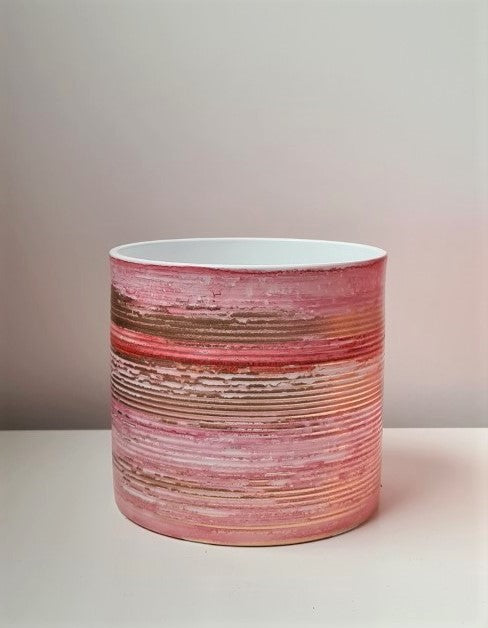 Pink Coral Cylindrical Planter